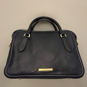 NWOT Brahmin Navy Blue Leather Satchel